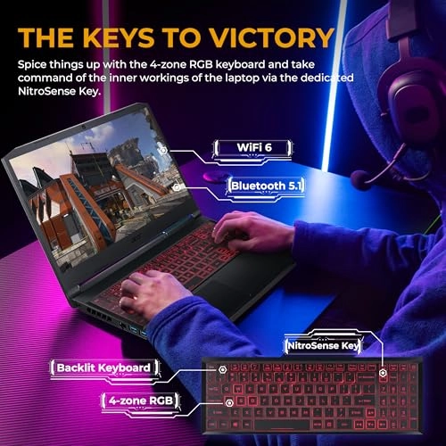 Nitro 5 - 15.6'' Ryzen 7 5600H 32GB DDR4 1TB NVMe SSD + 8-in-1 Docking Station - 128GB