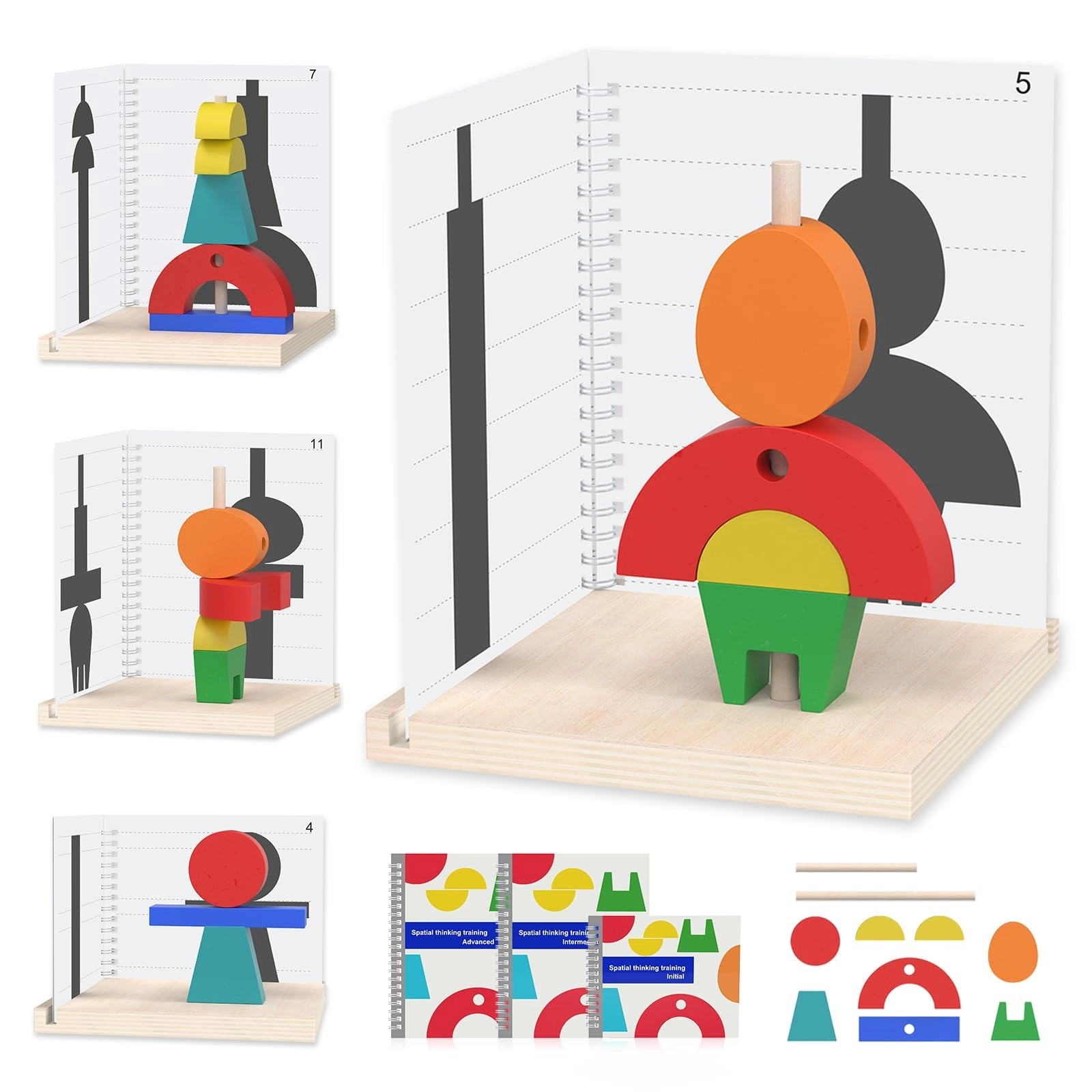 NALACAL Wooden Building Blocks - 8pcs