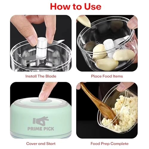 Mini Electric Garlic Chopper - 250ml USB Rechargeable