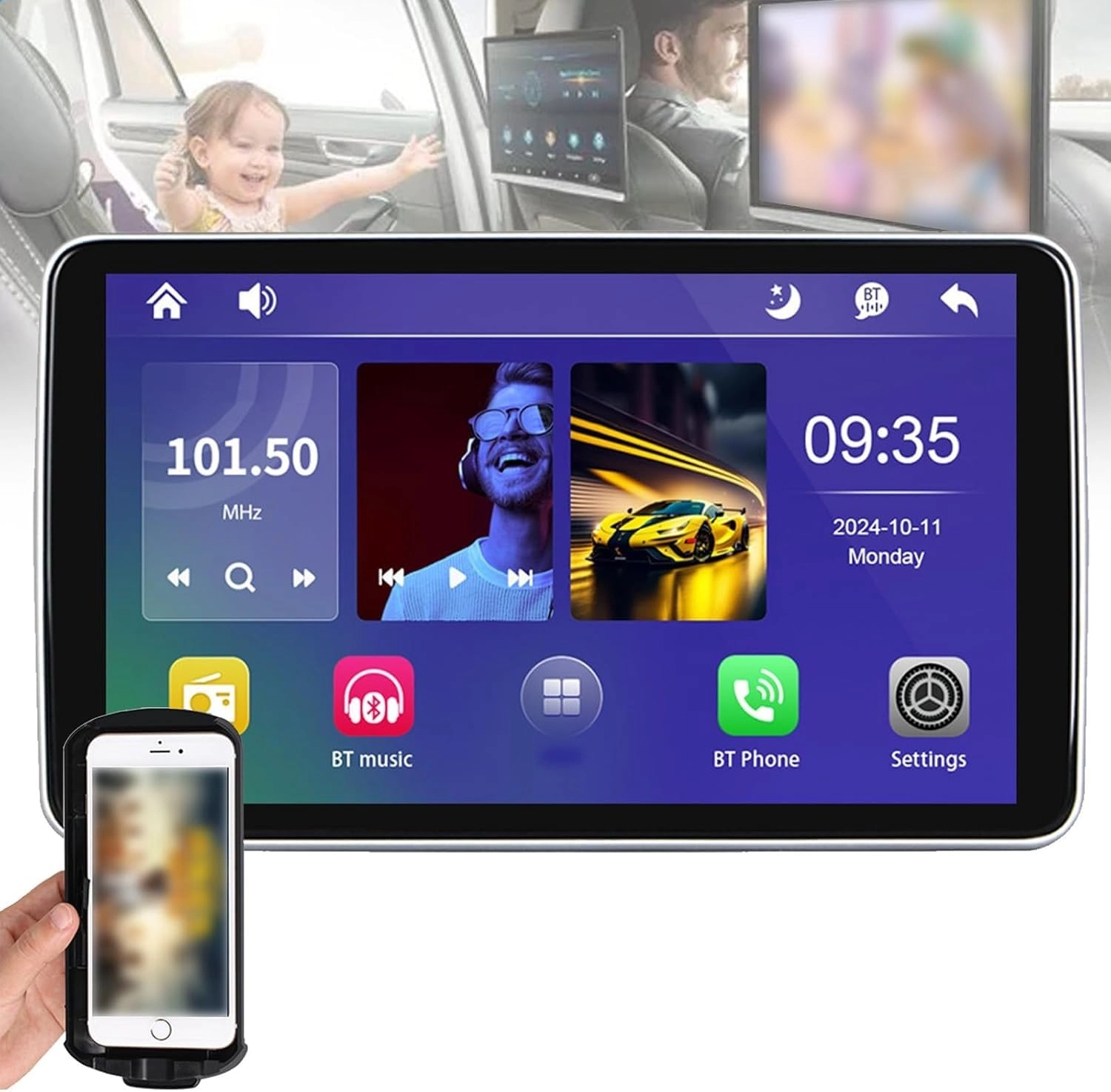 car headrest display - 10.1 Inch