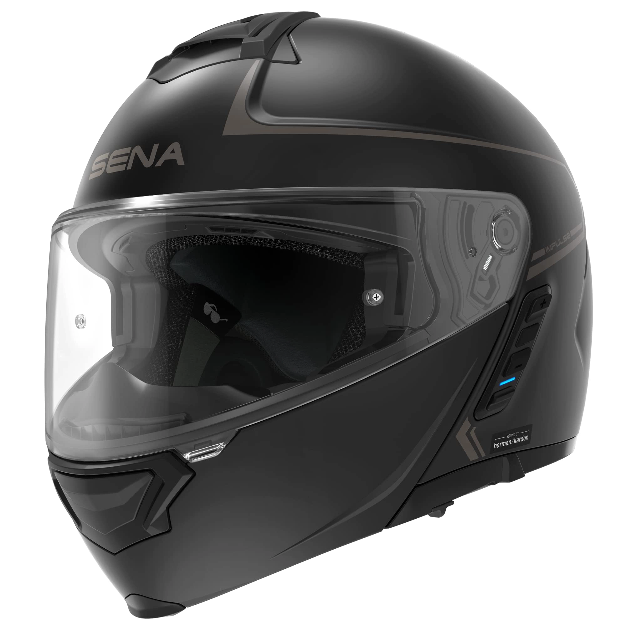 Sena Impulse - Bluetooth Mesh Intercom Flip-Up Helmet Black M