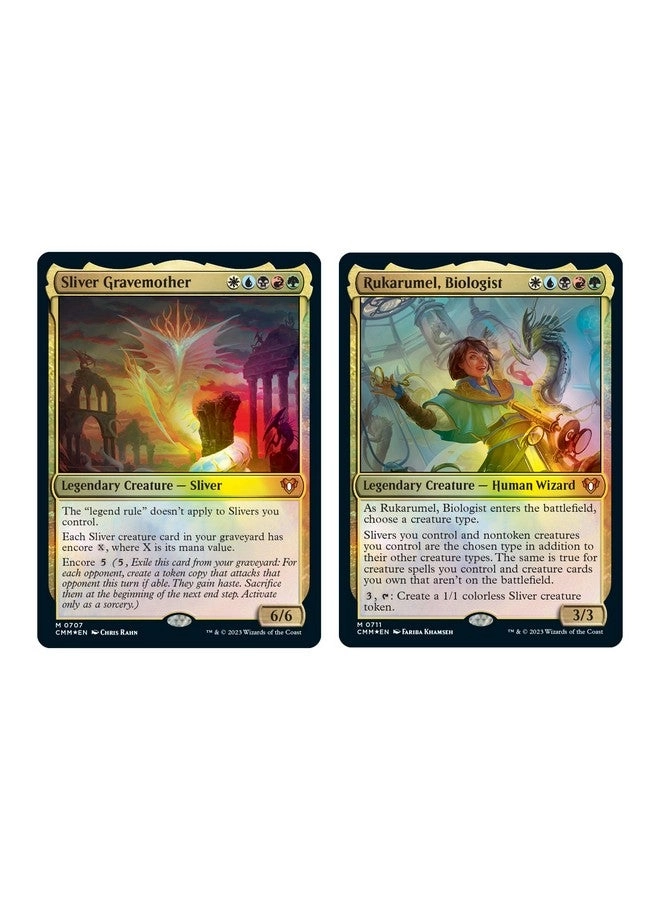 Commander Masters Commander Deck - Sliver Swarm - 100-Card Deck + Collector Booster Sample Pack - 2-Card