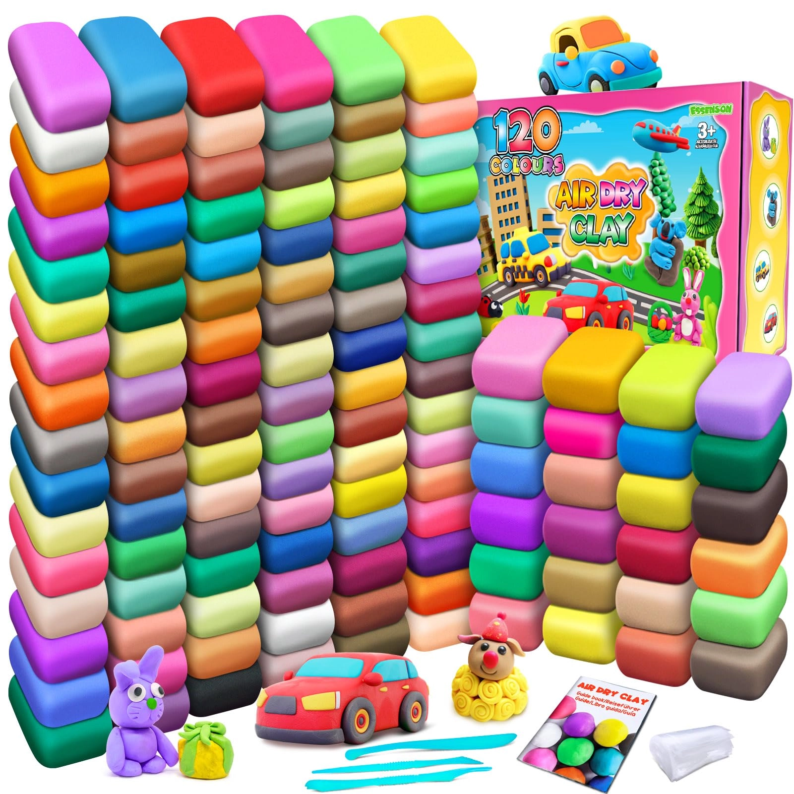 ESSENSON Air Dry Clay - 3+ years 120 pcs