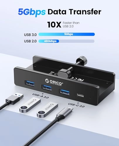 USB Hub 3.0 - Clamp USB C Adapter