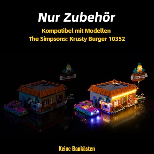 LED Light Set - Compatible with 10352 The Simpsons Krusty Burger Battery Powered