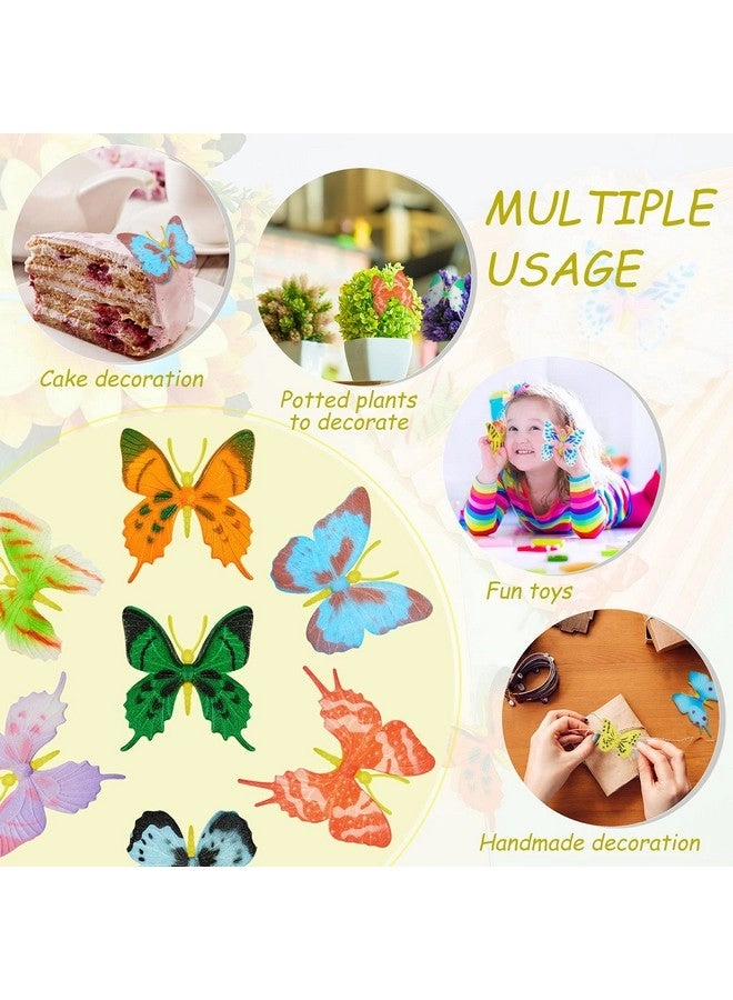 Plastic Butterflies - 48 Pcs