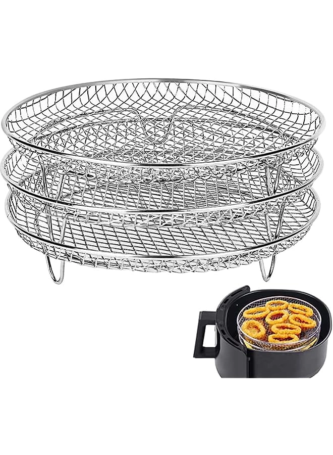 IAF Three Stackable Dehydrator Racks - Stainless Steel, Fits 4.2QT-5.8QT