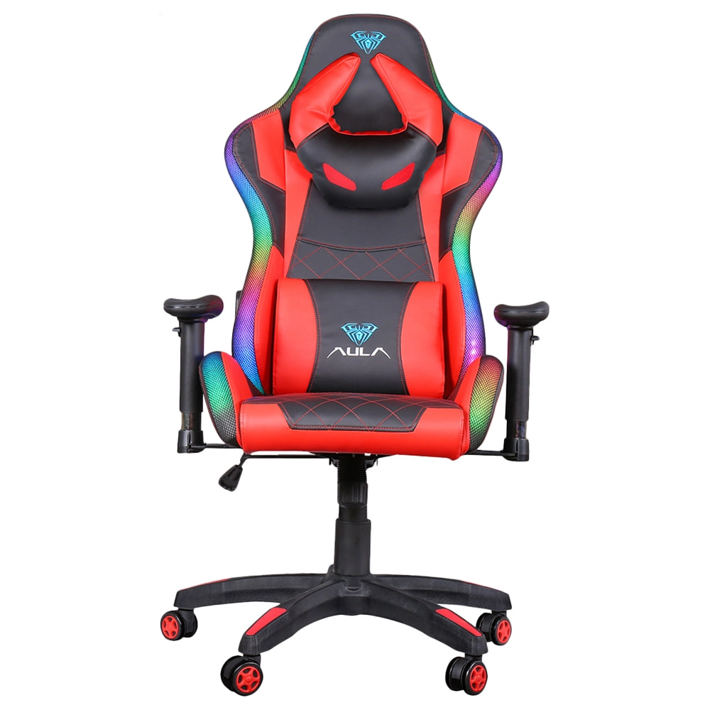 AULA F8041 - Gaming Chair RGB LED Light Red