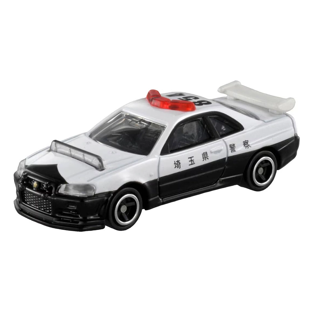 Takara Tomy Gt-R (Bnr34) - Patrol WHITE 7.8 x 3.9 x 2.7 cm