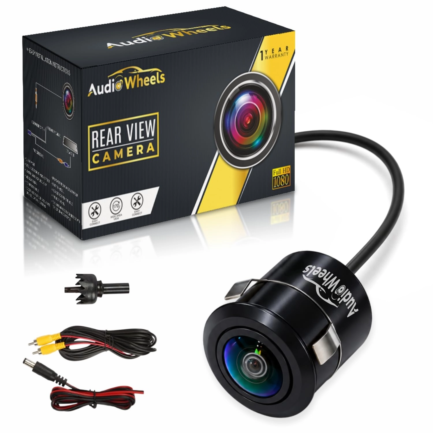 Audio Wheels Fisheye AHD Camera - Night Vision Wired 1080P