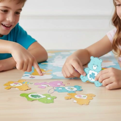 Cheerful Care Bears “Sit The Bear on The Cloud” Cardstock Party Game - 12 months and up 18-piece