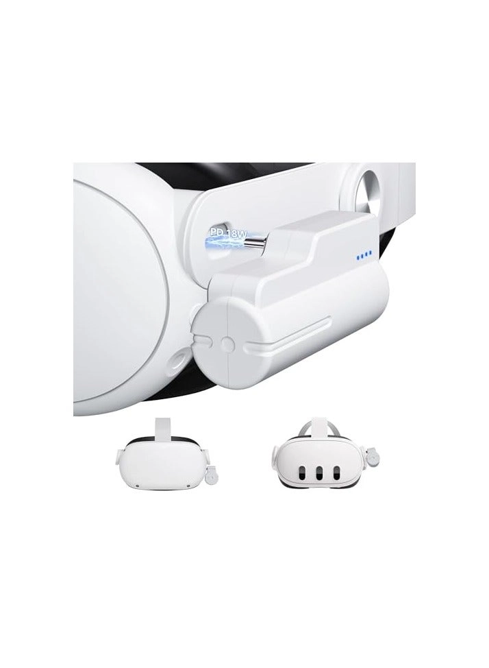 Saqico Battery Pack for Quest 2/ Quest 3 - 5000mAh 18W