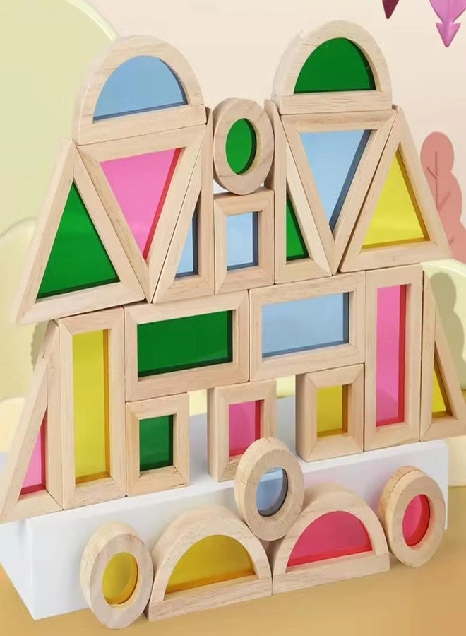 Wooden Rainbow Sensory Blocks