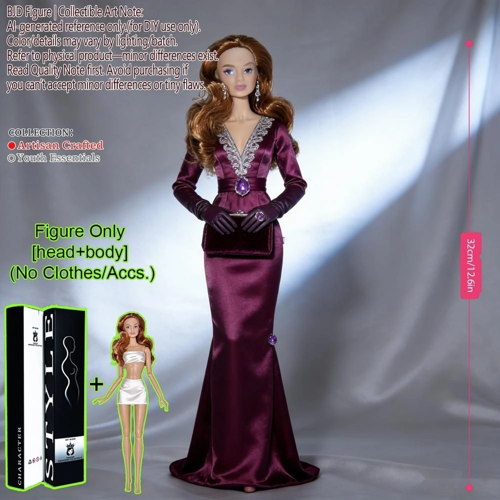 Generic Supermodel BJD Doll - 12.6-inch 1/6 Adult-grade