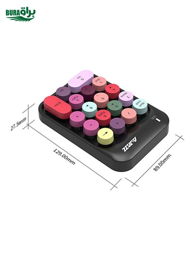 Mini 2.4G Wireless Numeric Keypad - 18 keys 10 meter AAA