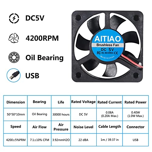 Brushless Cooling Fan - 6Pcs 50mm