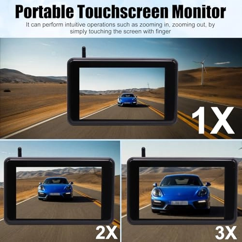 Reversing Camera - Night Vision Wireless + 5 Inch Monitor - 5 Inches