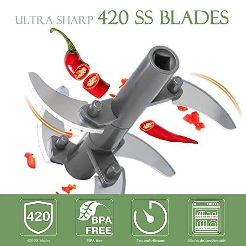 Manual Food Processor - 900 ml three blades