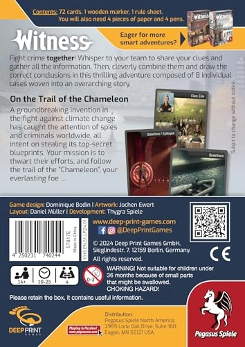Witness - On Trail of The Chameleon - Card Game