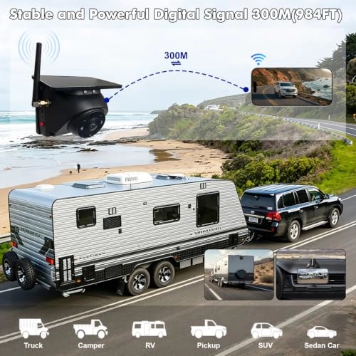 Portable Wireless Backup Camera - Night Vision Wireless 1080P