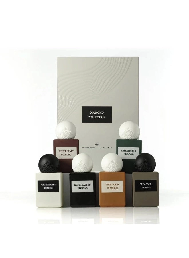 Black Carbon Diamond - Eau de Parfum 10ml + Emerald Soul Diamond + Gray Pearl Diamond + White Regent Diamond + Purple Heart Diamond + Nude Coral Diamond