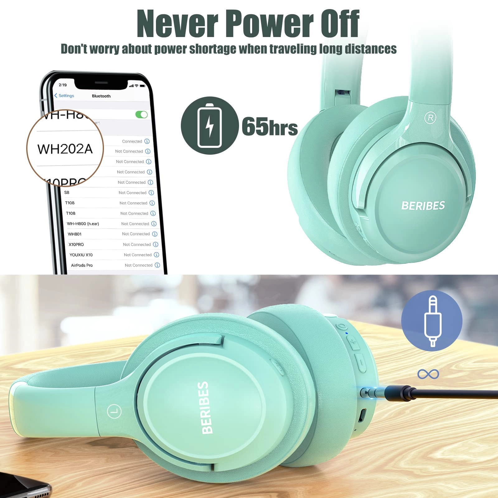 WH202A Wireless Headphone