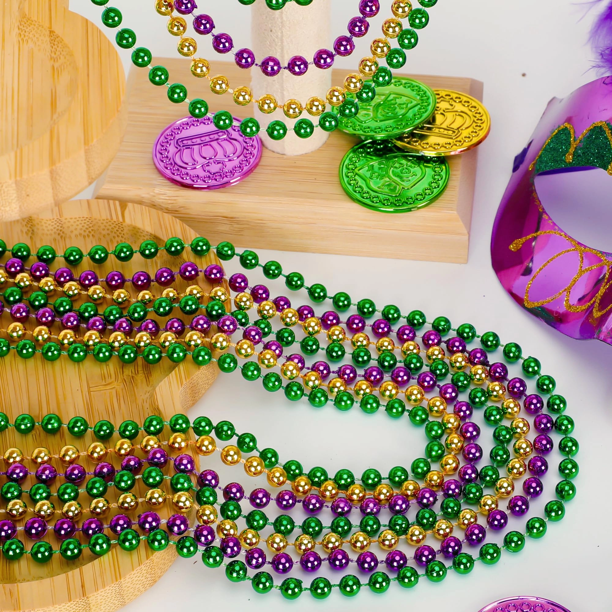 Mardi Gras Beads - 12PCS
