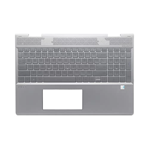 Palmrest for HP Envy X360 - Silver Backlit US Layout