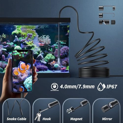 Borescope - Dual Lens 5-inch IPS LCD 16.5ft