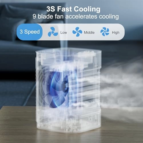 Mini Air Conditioner - 3-in-1 3 Speed USB Powered