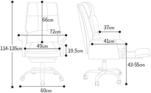 Reclining Chair - Fabric Cotton Black