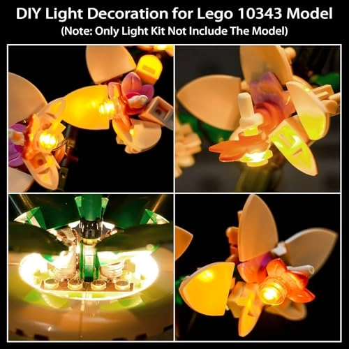Lighting Kit for LEGO The Miniature Orchid 10343