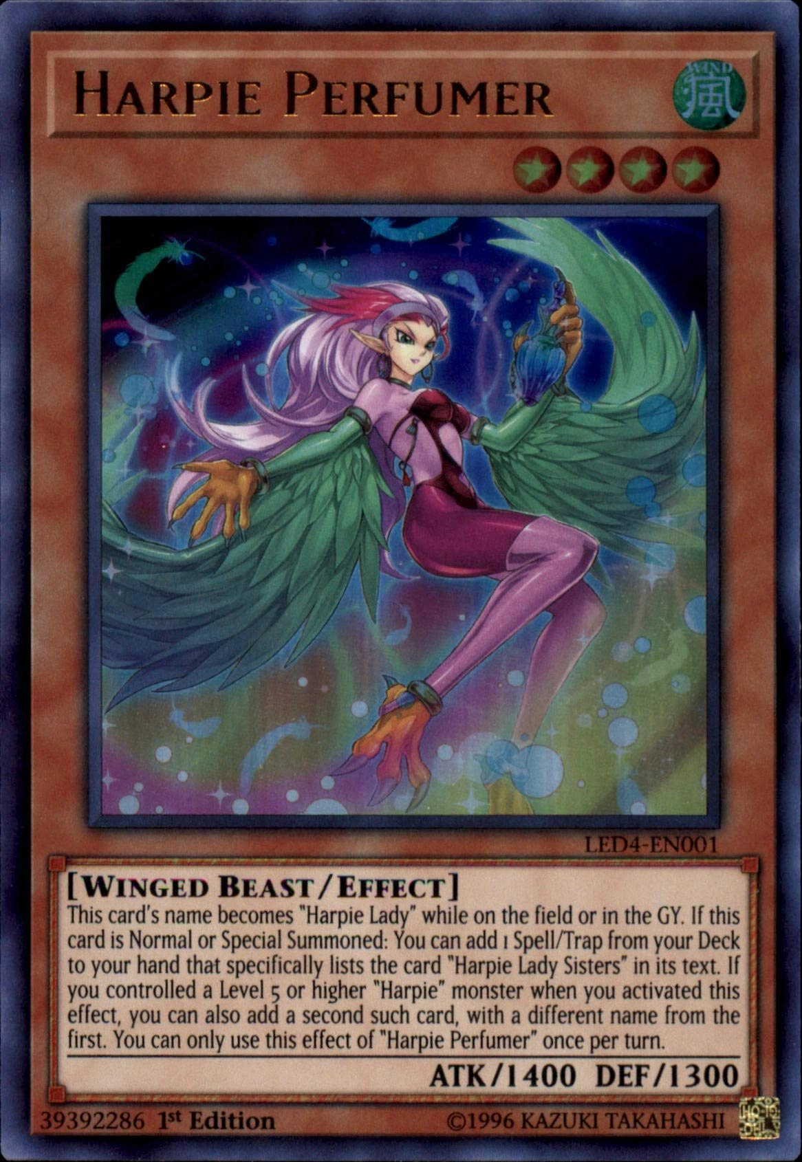 Konami Harpie Perfumer LED4-EN001 - 1st Edition Ultra Rare