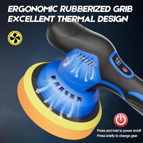 Cordless Car Buffer Polisher - 1580W 5" 6"