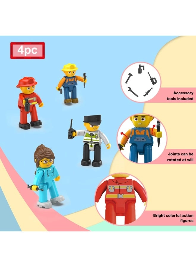City Builder Character Figures - 4pcs