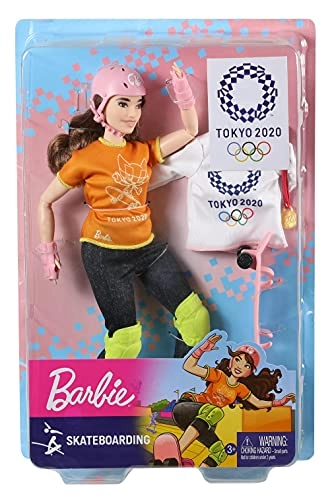 Barbie Olympic Games Tokyo 2020 Skateboarder - Skateboard Jacket Medal Ages 3+