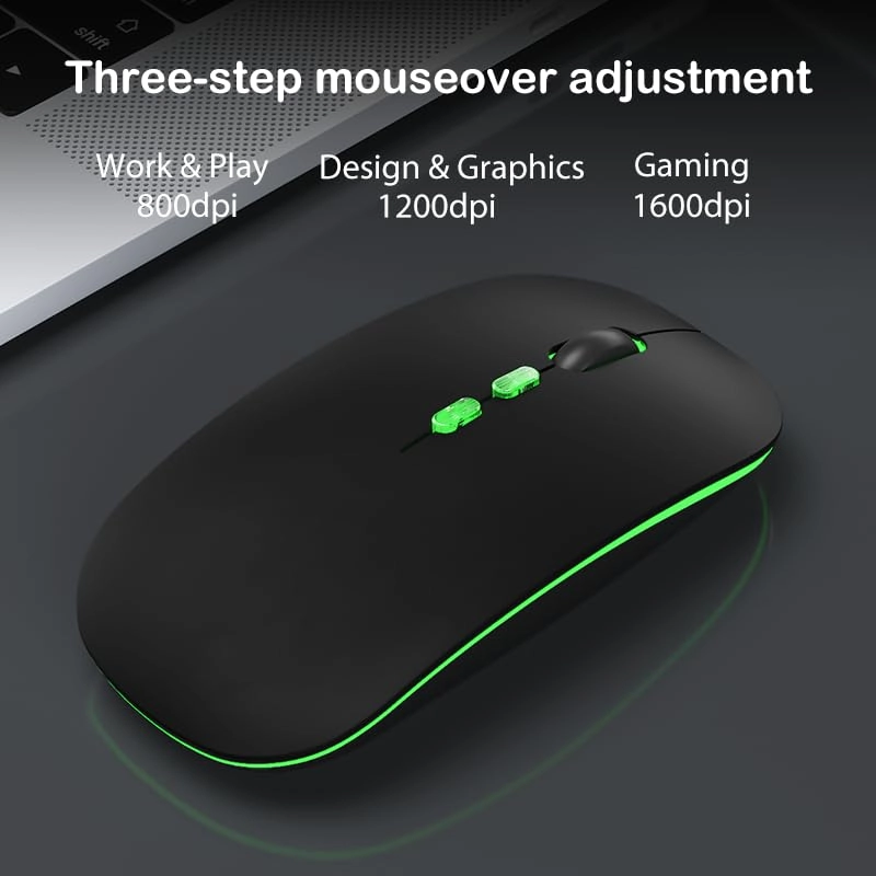 Dual Mode Silent Mouse - 2.4G Wireless Bluetooth