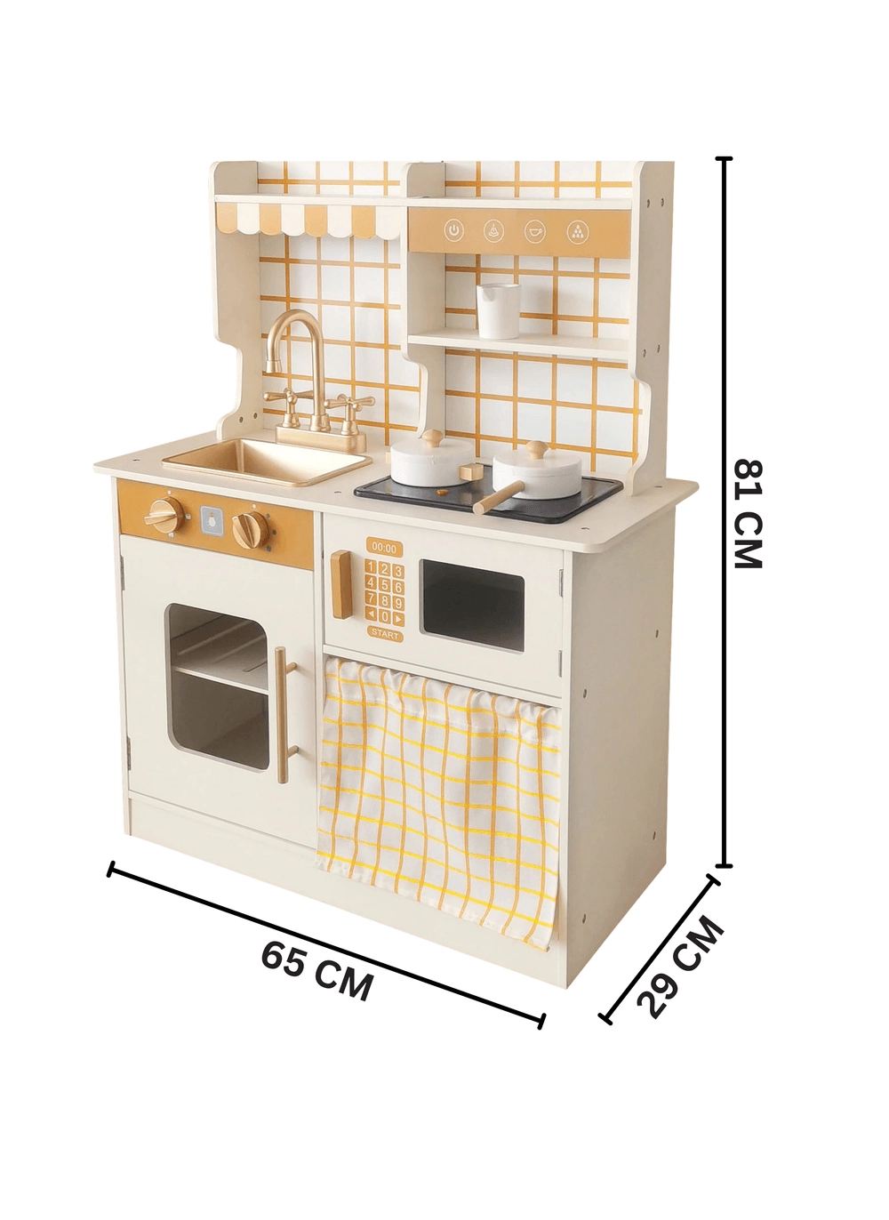 Kids Wooden Kitchen Cooking Set - 5pcs+ (5551007-W08810)
