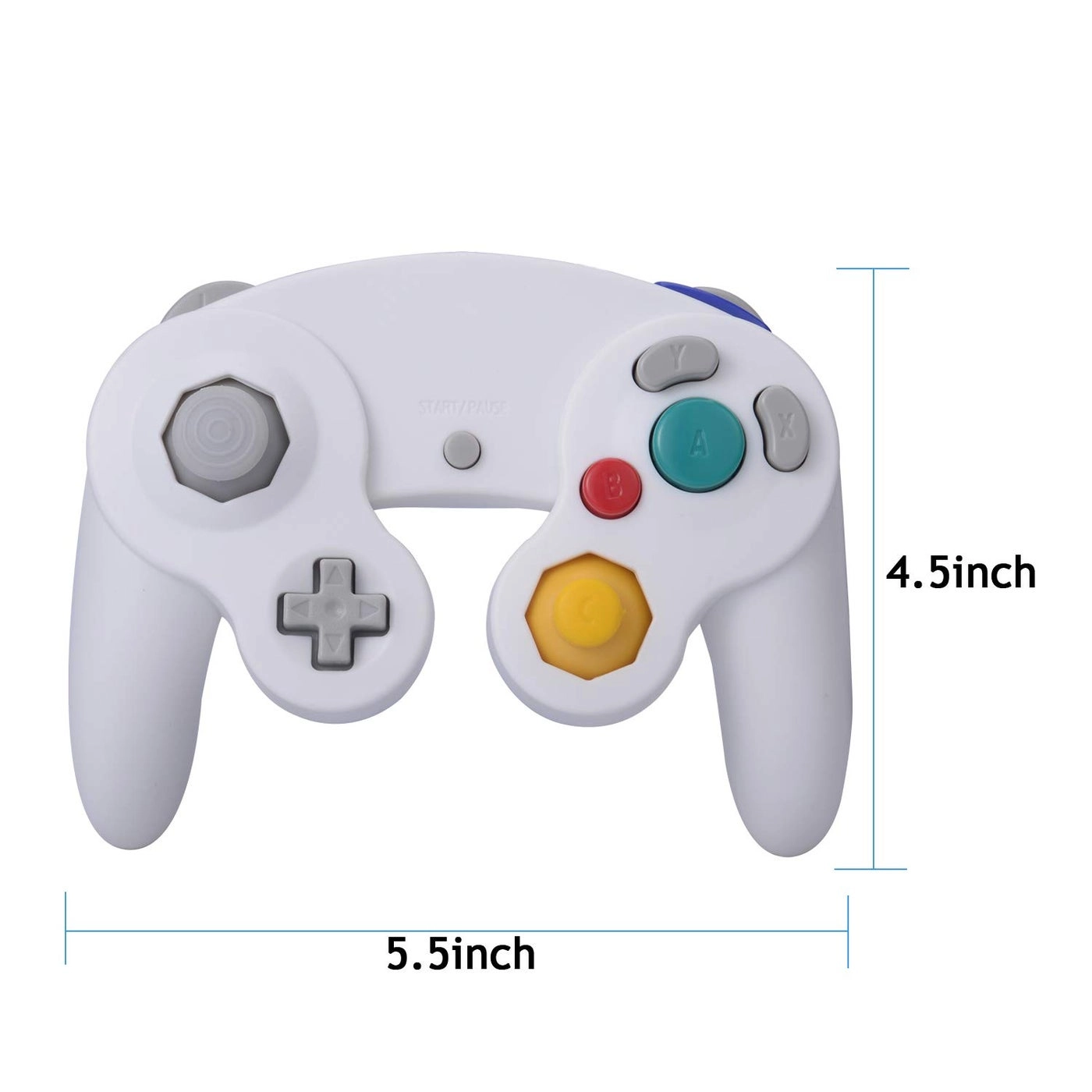Classic Shock Joypad Wired Controller - Black & White Wii NGC Gamecube Game Cube Pack