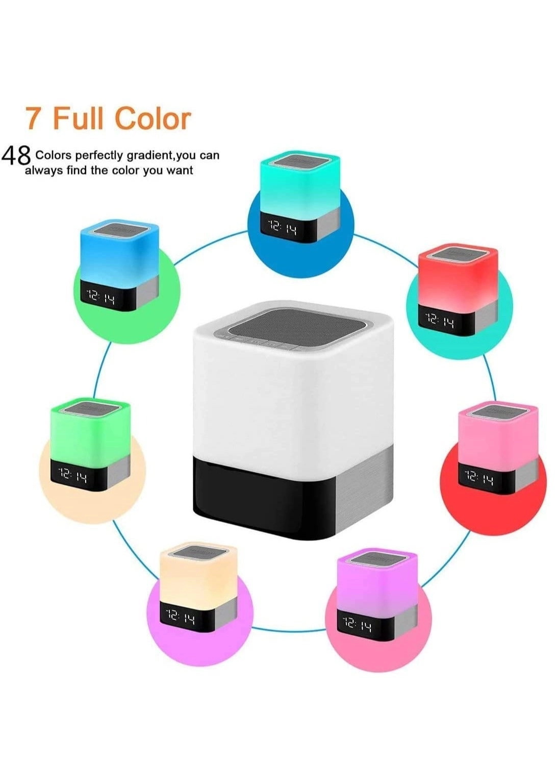 Night Lights Bluetooth Speaker - rechargeable battery multi-color