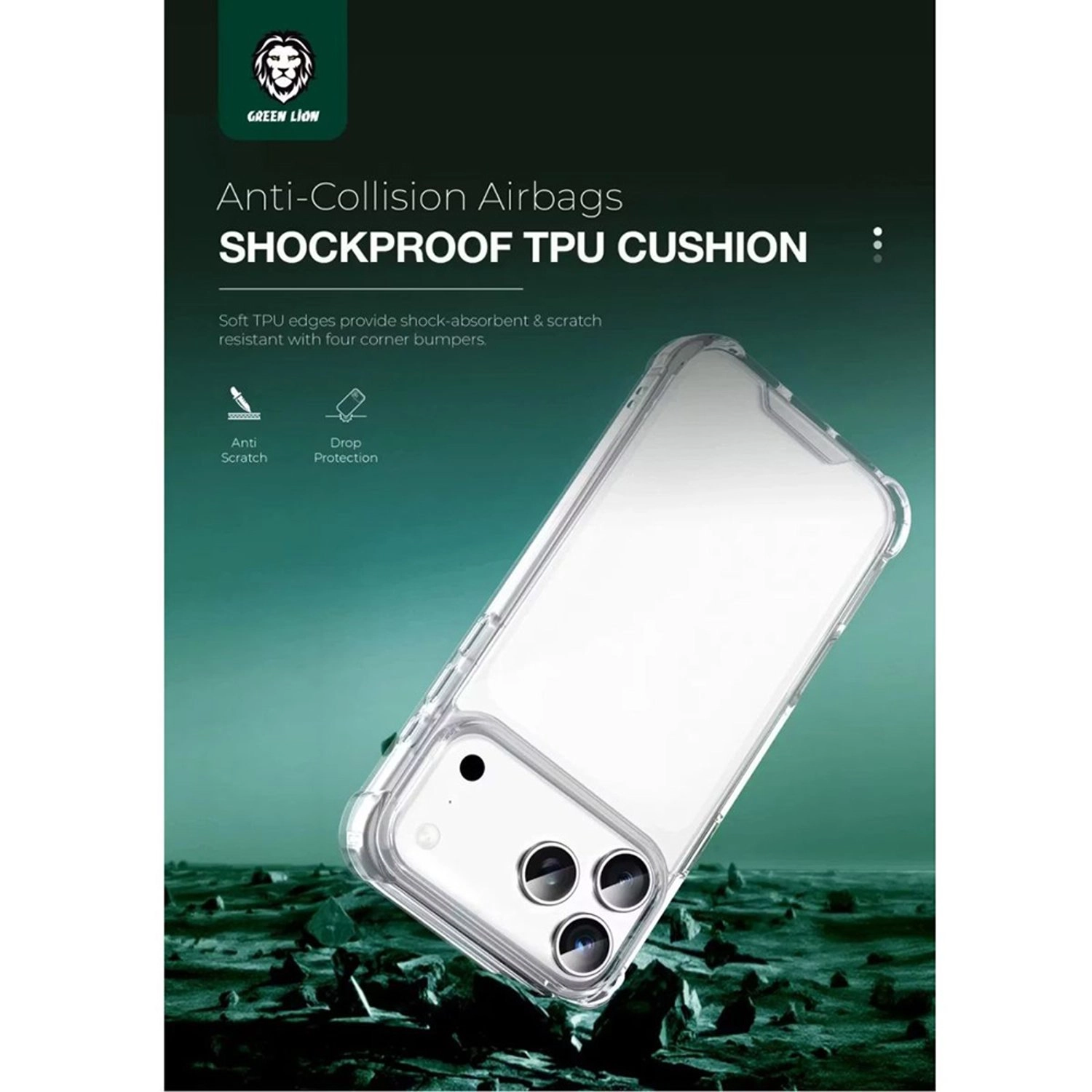 Anti-Shock Clear Case for iPhone 17 Pro Max