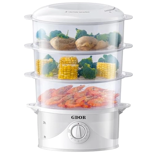 3 Tier Electric Food Steamer - 9.6 Quarts