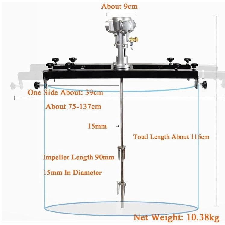 Pneumatic Mixer - 1000L 3/4HP