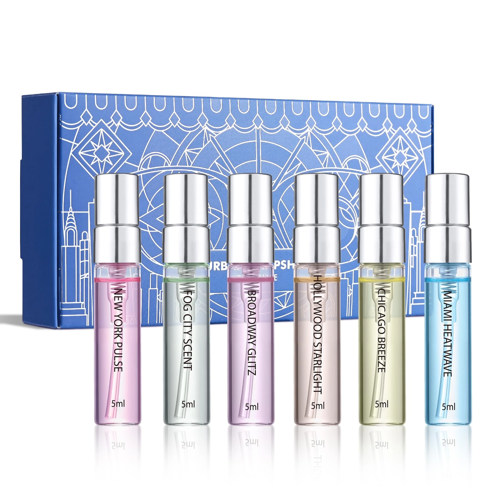 Starryl New York Pulse - 5ml Eau de Parfum + Hollywood Starlight + Chicago Breeze + Broadway Glitz + Miami Heatwave + Fog City Scent