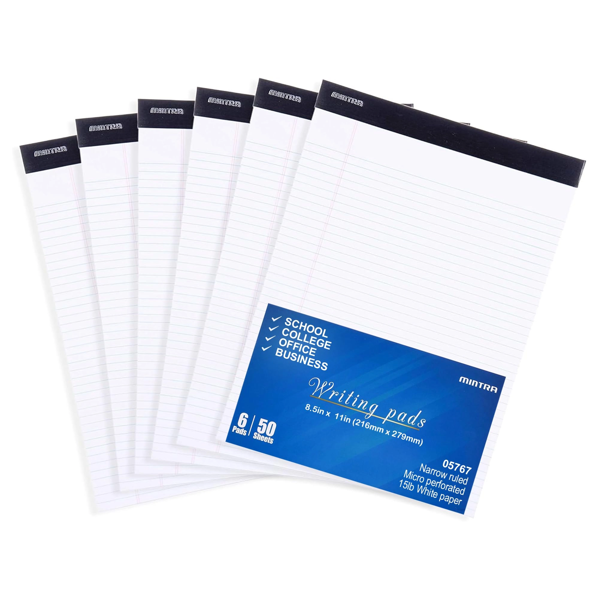 Legal Pads 8.5-x-11-inch inches - Lined 50 Sheets