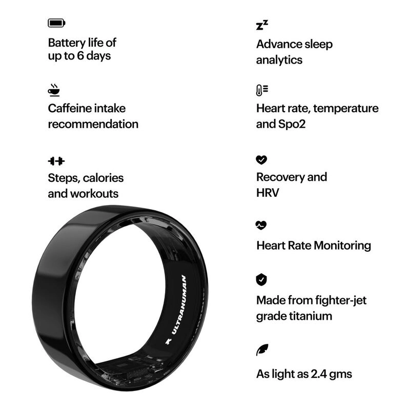 Ring AIR - Size 8 Aster Black