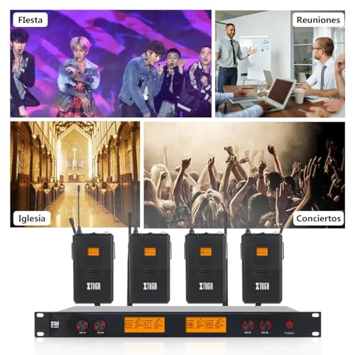 A400 - 4 Bodypack-mics UHF