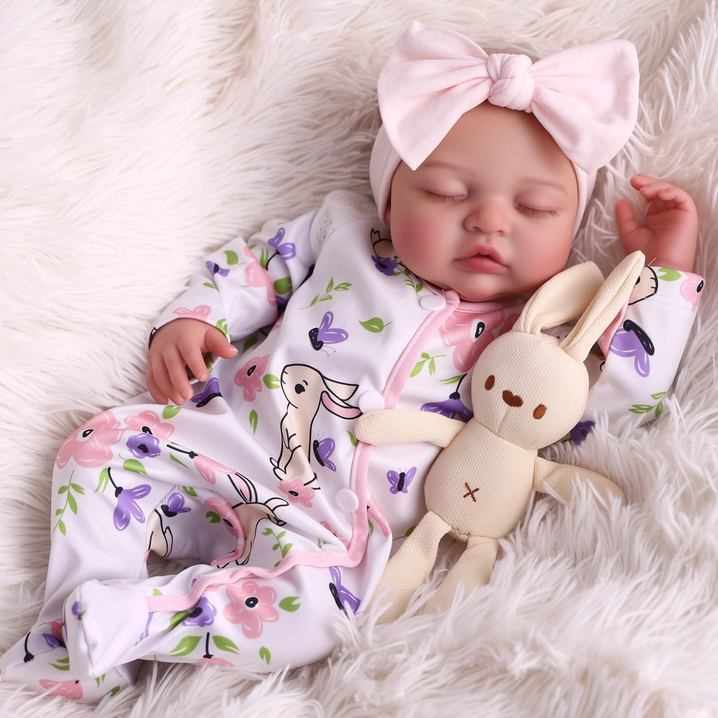 Reborn Baby Doll - 17-Inch Soft Cloth Body Sleeping Ages 3+
