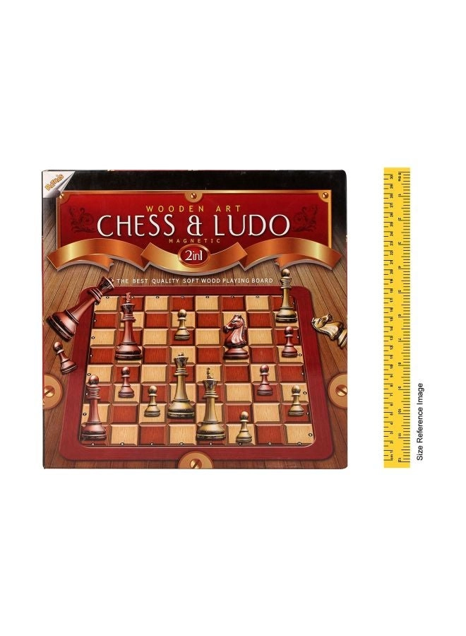 2-In-1 Chess And Ludo - Wood Multicolour