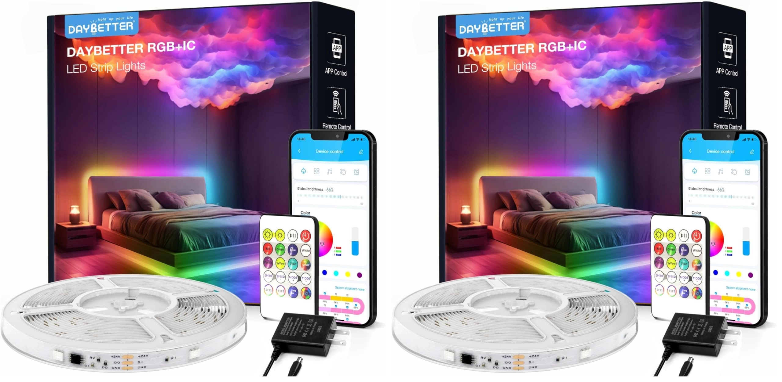 daybetter Smart IC LED Strip Lights - 65.6FT